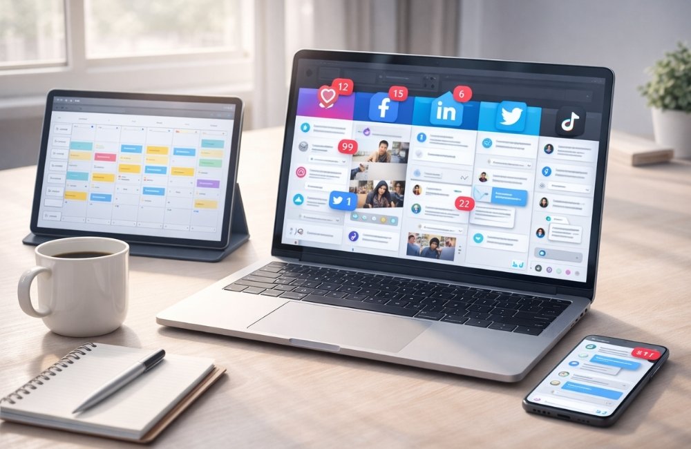 social media management for businesses handling content and performance